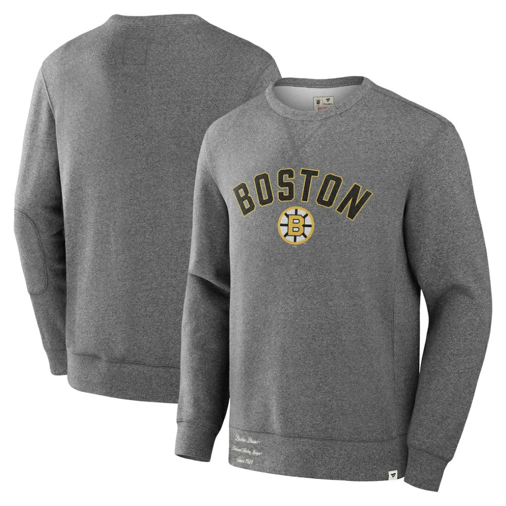 Boston Bruins Fanatics Decades Collection Legendary Fleece Pullover Sweatshirt - Heather Gray - NHL 202135599