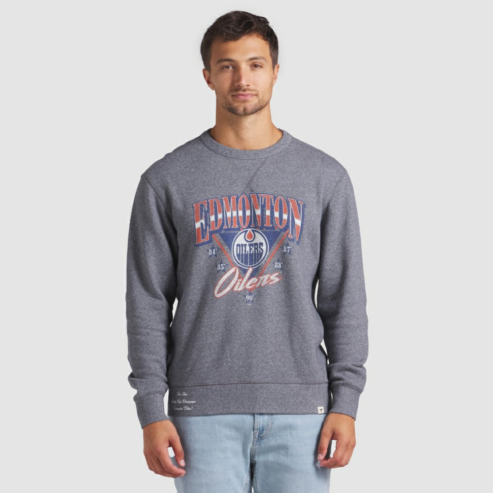Edmonton Oilers Fanatics Decades Collection Legendary Fleece Pullover Sweatshirt - Heather Gray - NHL 202135609
