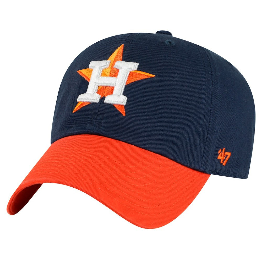 Houston Astros '47 Clean Up Adjustable Hat - Navy/Orange - 47 brand on Sale