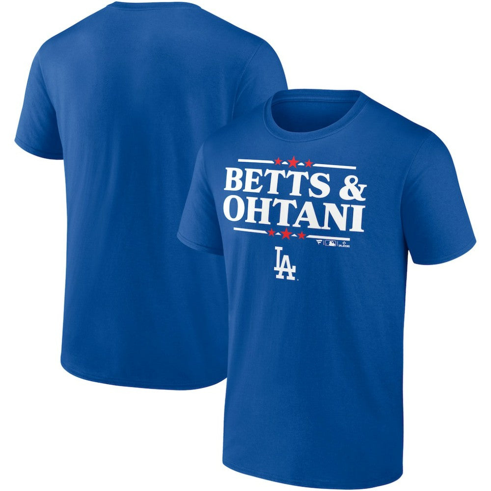 Mookie Betts & Shohei Ohtani Los Angeles Dodgers Election Player T-Shirt - Royal - MLB Discount
