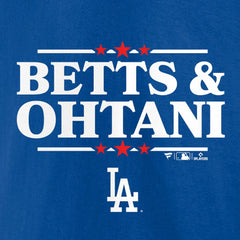 Mookie Betts & Shohei Ohtani Los Angeles Dodgers Election Player T-Shirt - Royal - MLB Discount
