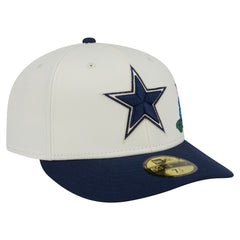 Dallas Cowboys New Era Tonal Florals 59FIFTY Fitted Hat Cream/Navy