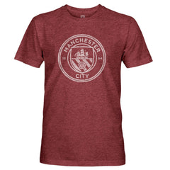 Manchester City 1863FC Mono Badge Retro Tri-Blend T-Shirt Maroon