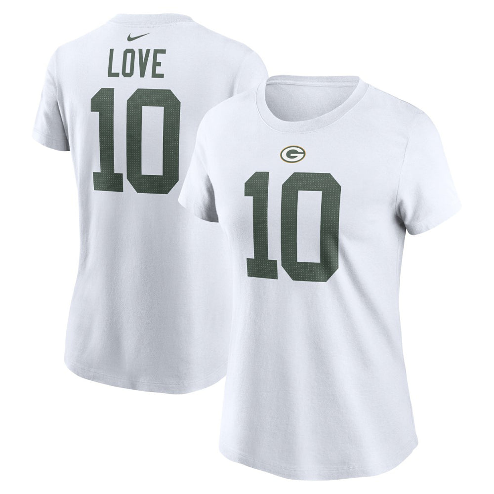 Nike Jordan Love Green Bay Packers Women's Player Name & Number T-Shirt White