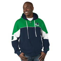 Vancouver Canucks Starter Power Forward Full-Zip Hoodie - Navy/Green - NHL 202144392