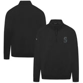 Seattle Mariners Levelwear Murray Nightfall Quarter-Zip Top - Black - MLB on Sale
