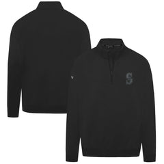 Seattle Mariners Levelwear Murray Nightfall Quarter-Zip Top - Black - MLB on Sale