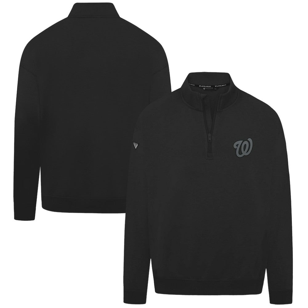 Washington Nationals Levelwear Murray Nightfall Quarter-Zip Top - Black - MLB Online