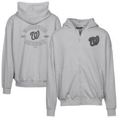 Washington Nationals Levelwear Uphill Abyssal Full-Zip Hoodie - Gray - MLB Sale