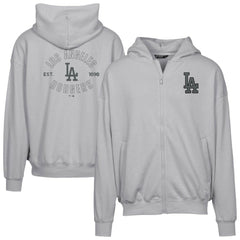 Los Angeles Dodgers Levelwear Uphill Abyssal Full-Zip Hoodie - Gray - MLB Online