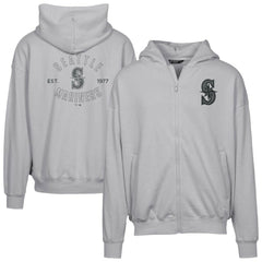 Seattle Mariners Levelwear Uphill Abyssal Full-Zip Hoodie - Gray - MLB Online