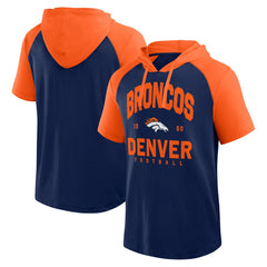 Denver Broncos Logo Athletic Prime Hoodie T-Shirt Navy