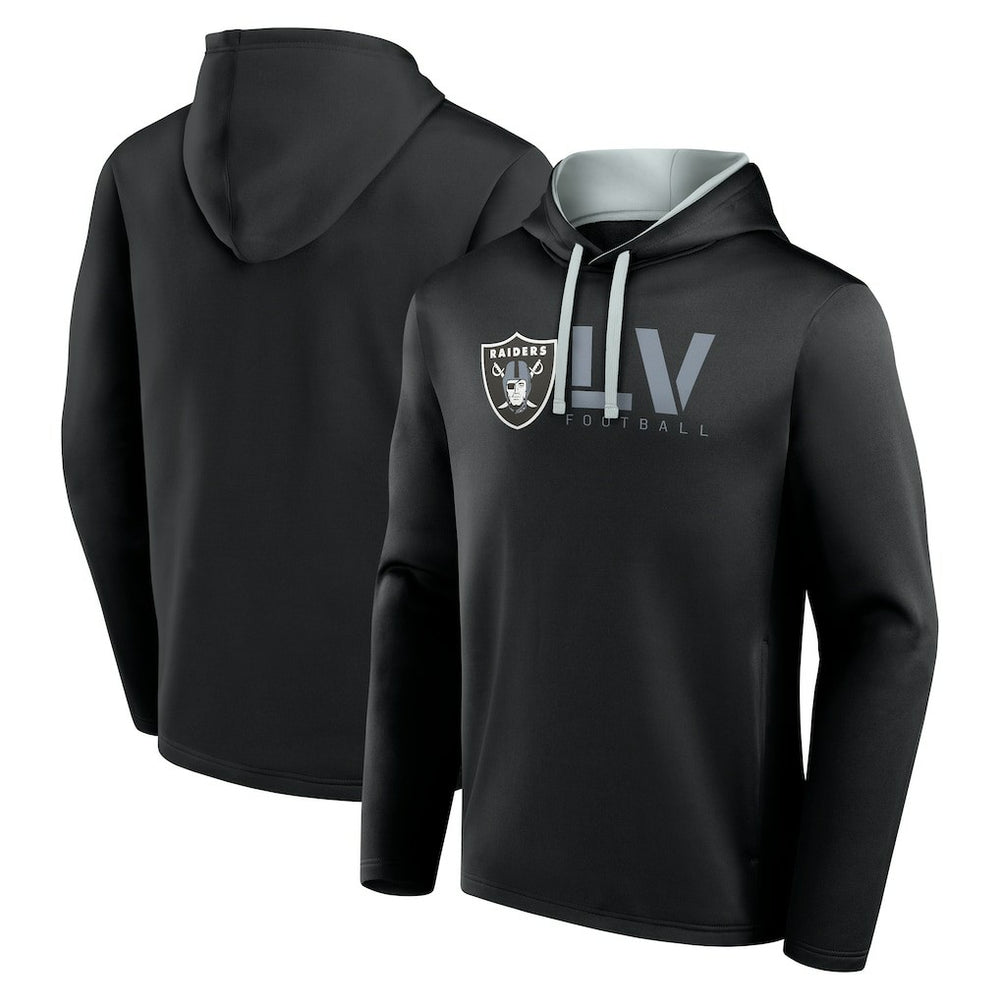 Las Vegas Raiders Logo Athletic Head Start Pullover Hoodie Black