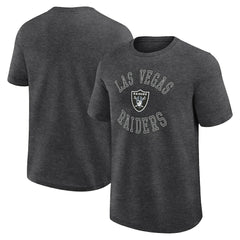 Las Vegas Raiders Logo Athletic Success T-Shirt Heather Charcoal