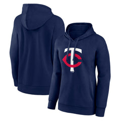 Minnesota Twins Women's Core Logo Pullover Hoodie - Navy - MLB Sale