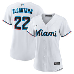 Sandy Alcantara Miami Marlins Nike Women's Home Replica Player Jersey - White - Nike Lifestyle