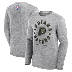 Indiana Pacers NBA Hoops for Troops Long Sleeve T-Shirt Heather Gray | Fanatics for sale