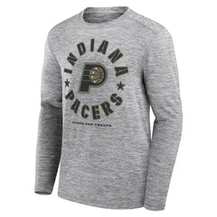 Indiana Pacers NBA Hoops for Troops Long Sleeve T-Shirt Heather Gray | Fanatics for sale