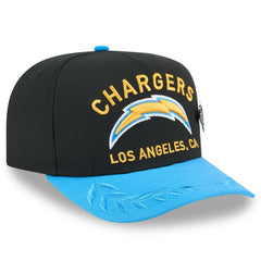 Los Angeles Chargers New Era 2025 NFL Draft On Stage A-Frame 59FIFTY Fitted Hat Black/Powder Blue