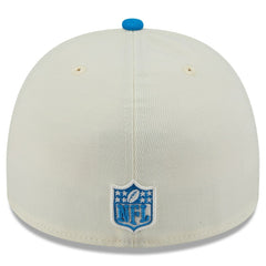 Detroit Lions New Era 2025 NFL Draft A-Frame 59FIFTY Fitted Hat Cream/Blue