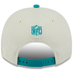 Miami Dolphins New Era 2025 NFL Draft A-Frame 9FIFTY Snapback Hat Cream/Aqua