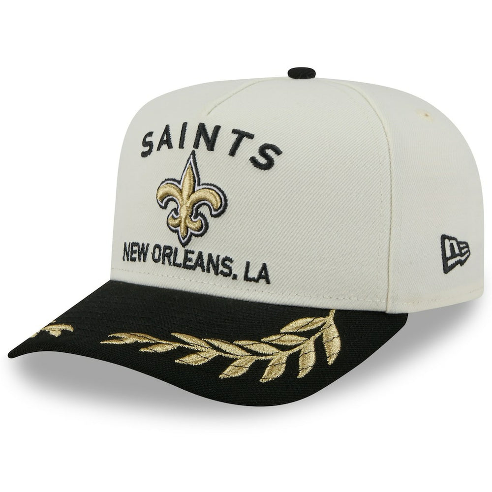 New Orleans Saints New Era 2025 NFL Draft A-Frame 9FIFTY Snapback Hat Cream/Black