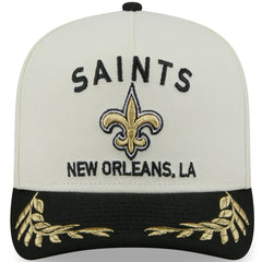 New Orleans Saints New Era 2025 NFL Draft A-Frame 9FIFTY Snapback Hat Cream/Black