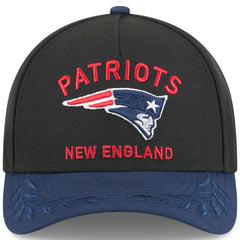 New England Patriots New Era 2025 NFL Draft 9FORTY A-Frame M-Crown Adjustable Hat Black/Navy