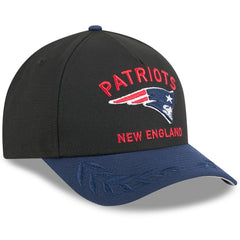 New England Patriots New Era 2025 NFL Draft 9FORTY A-Frame M-Crown Adjustable Hat Black/Navy
