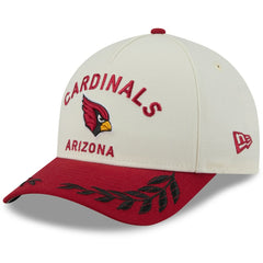 Arizona Cardinals New Era 2025 NFL Draft 9FORTY A-Frame M-Crown Adjustable Hat Cream/Cardinal