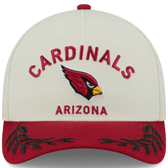 Arizona Cardinals New Era 2025 NFL Draft 9FORTY A-Frame M-Crown Adjustable Hat Cream/Cardinal