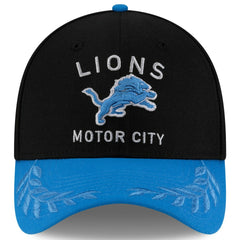 Detroit Lions New Era 2025 NFL Draft 39THIRTY Flex Hat Black/Blue