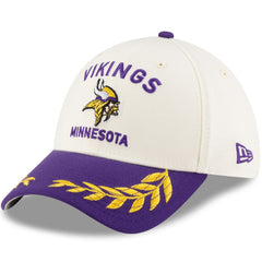Minnesota Vikings New Era 2025 NFL Draft 39THIRTY Flex Hat Cream/Purple