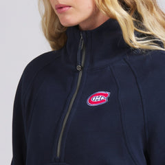 Montreal Canadiens lululemon Women's Scuba Oversized Half-Zip Hoodie - True Navy - NHL 202151264