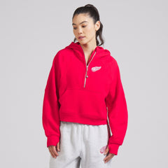 Detroit Red Wings lululemon Women's Scuba Oversized Half-Zip Hoodie - True Red - NHL 202151275