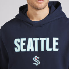 Seattle Kraken lululemon Steady State Pullover Hoodie - True Navy - NHL 202151361