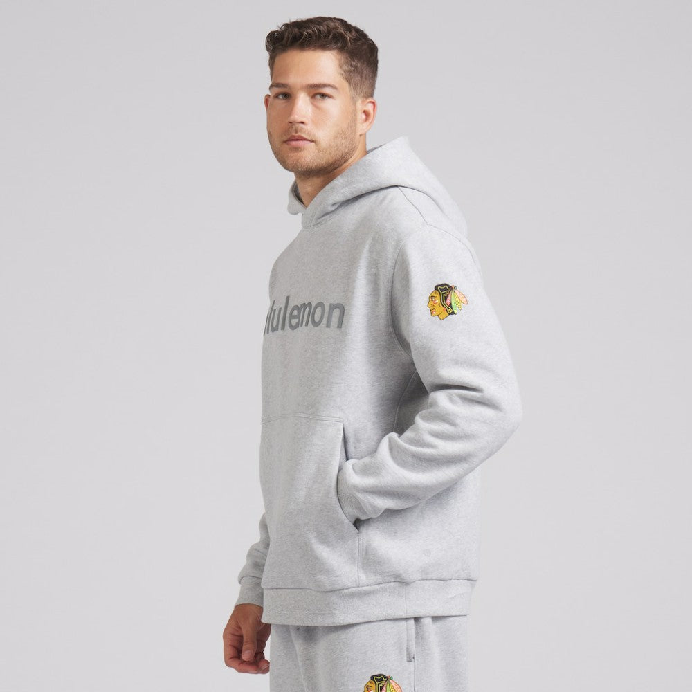 Chicago Blackhawks lululemon Steady State Pullover Hoodie - Heathered Silver Drop - NHL 202151384