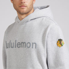 Chicago Blackhawks lululemon Steady State Pullover Hoodie - Heathered Silver Drop - NHL 202151384