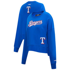 Texas Rangers Pro Standard Women's Game Day Classics Crewneck Pullover Sweatshirt - Royal - MLB Discount