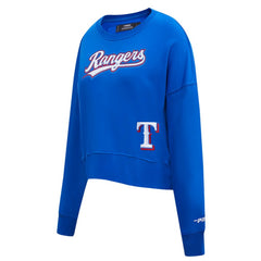 Texas Rangers Pro Standard Women's Game Day Classics Crewneck Pullover Sweatshirt - Royal - MLB Discount