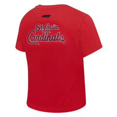 St. Louis Cardinals Pro Standard Women's Game Day Classics Baby Doll Cropped T-Shirt - Red - MLB on Sale