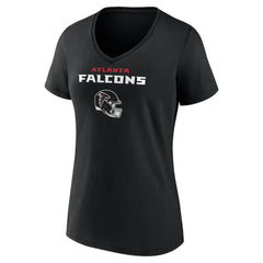 Michael Penix Jr. Atlanta Falcons Women's Name & Number Team Wordmark V-Neck T-Shirt Black