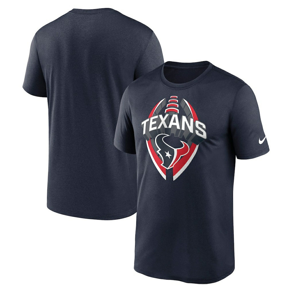 Nike Houston Texans Big & Tall Primetime Legend Icon Performance T-Shirt Navy