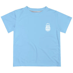 Argentina National Team Vive La Fete Youth Impressions Artwork T-Shirt Light Blue