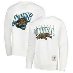 Mitchell & Ness Jacksonville Jaguars Duval Classic Logos Pullover Sweatshirt White