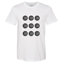 Chicago Cubs Tiny Turnip Women's Logo Grid T-Shirt - White - MLB Lifestyle