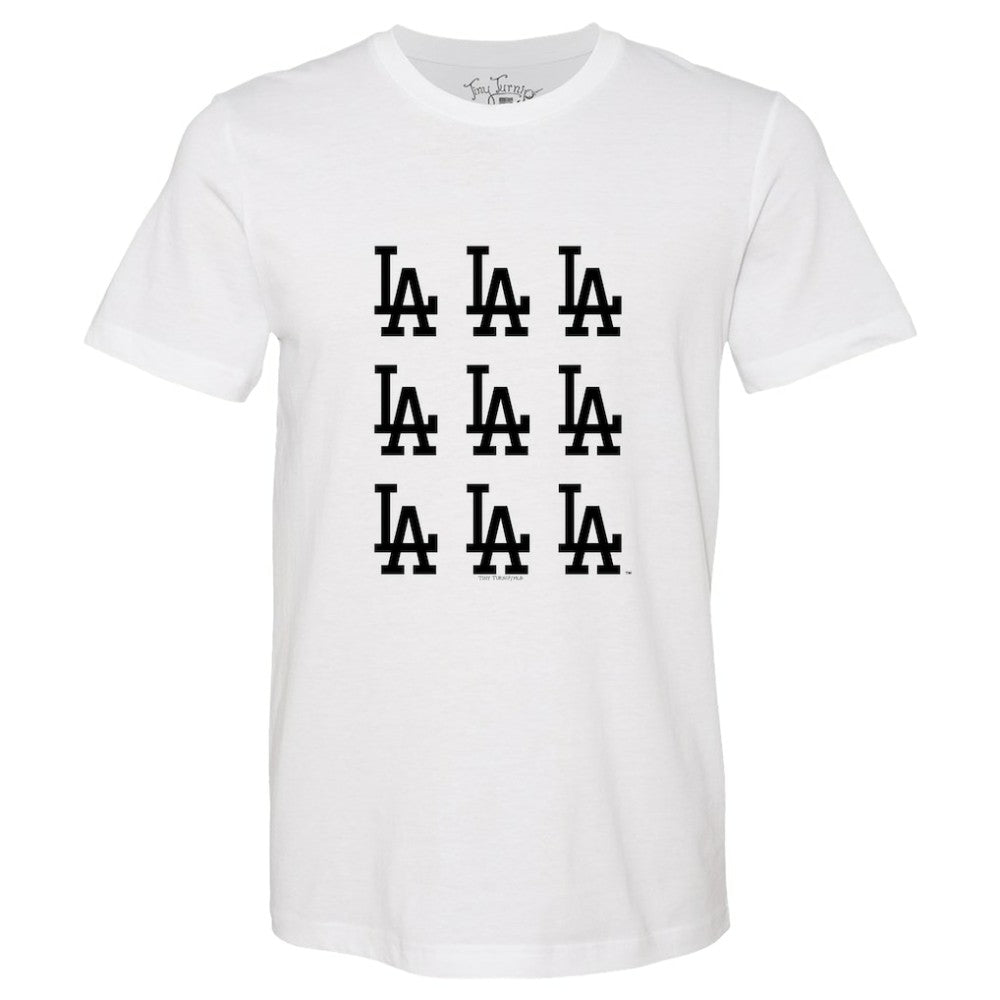 Los Angeles Dodgers Tiny Turnip Women's Logo Grid T-Shirt - White - MLB Sale
