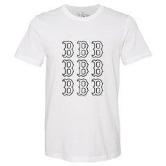 Boston Red Sox Tiny Turnip Women's Logo Grid T-Shirt - White - MLB on Sale