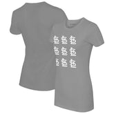 St. Louis Cardinals Tiny Turnip Women's Logo Grid T-Shirt - Gray - MLB Discount