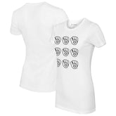 Milwaukee Brewers Tiny Turnip Women's Logo Grid T-Shirt - White - MLB Sale